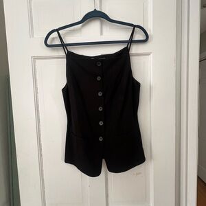Sunday in Brooklyn Black Button-Up Camisole
